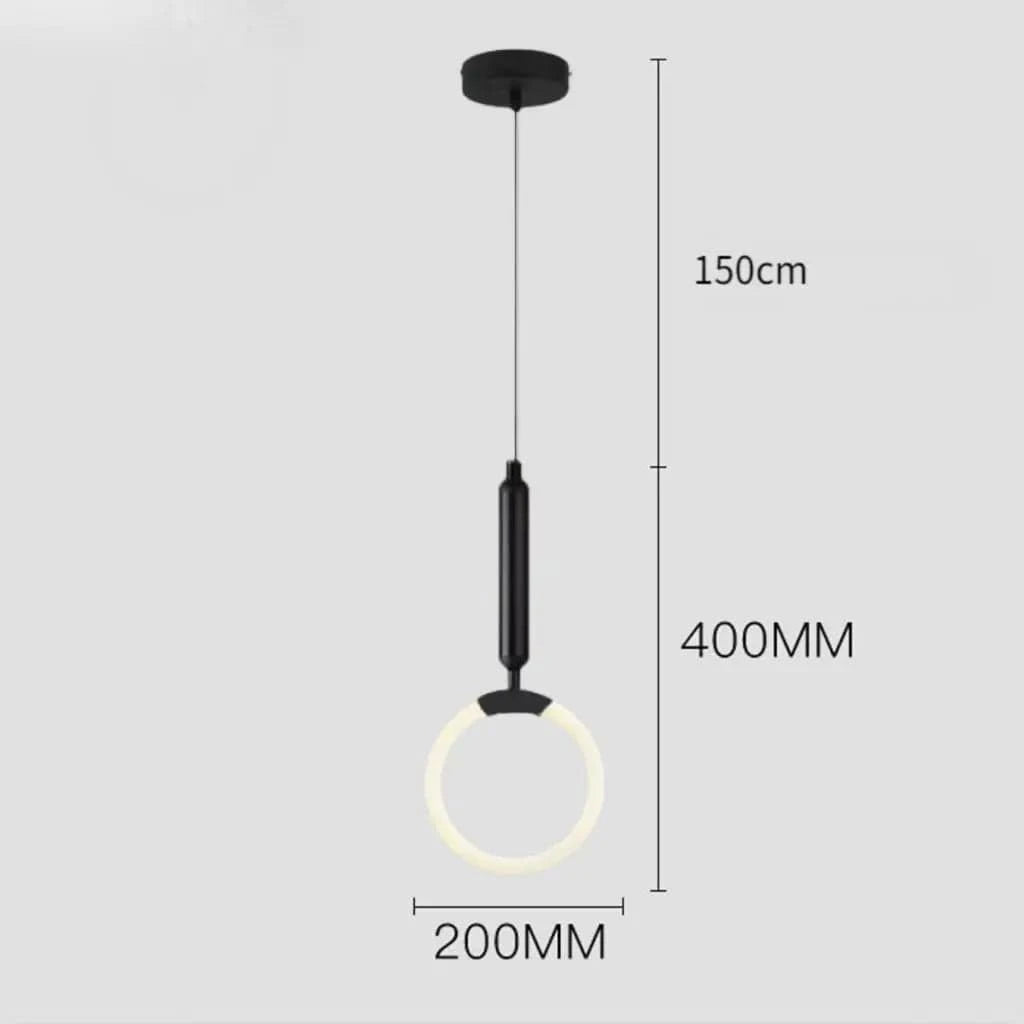 Suspension LED Design Scandinave Moderne Etanche | Marco Lucetti A noir / Blanc chaud