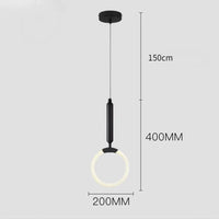 Suspension LED Design Scandinave Moderne Etanche | Marco Lucetti A noir / Blanc chaud