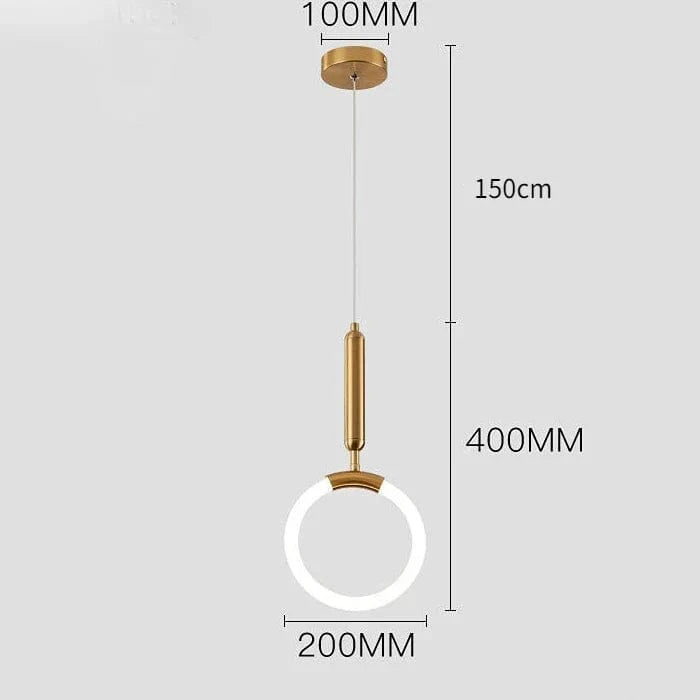 Suspension LED Design Scandinave Moderne Etanche | Marco Lucetti A or / Blanc chaud