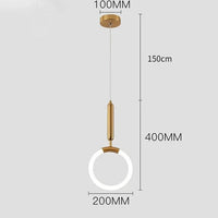 Suspension LED Design Scandinave Moderne Etanche | Marco Lucetti A or / Blanc chaud