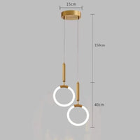 Suspension LED Design Scandinave Moderne Etanche | Marco Lucetti Ae tête Gold 2 / Blanc froid