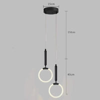Suspension LED Design Scandinave Moderne Etanche | Marco Lucetti Ae tête noire 2 / Jaune clair