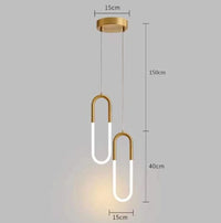 Suspension LED Design Scandinave Moderne Etanche | Marco Lucetti Tête C Or 2 / Blanc chaud