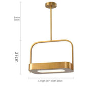 Suspension LED design Shadow aux bords ronds | Marco Lucetti L - Doré