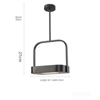 Suspension LED design Shadow aux bords ronds | Marco Lucetti L - Noir