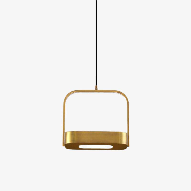 Suspension LED design Shadow aux bords ronds | Marco Lucetti S - Doré