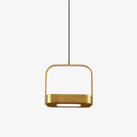 Suspension LED design Shadow aux bords ronds | Marco Lucetti S - Doré