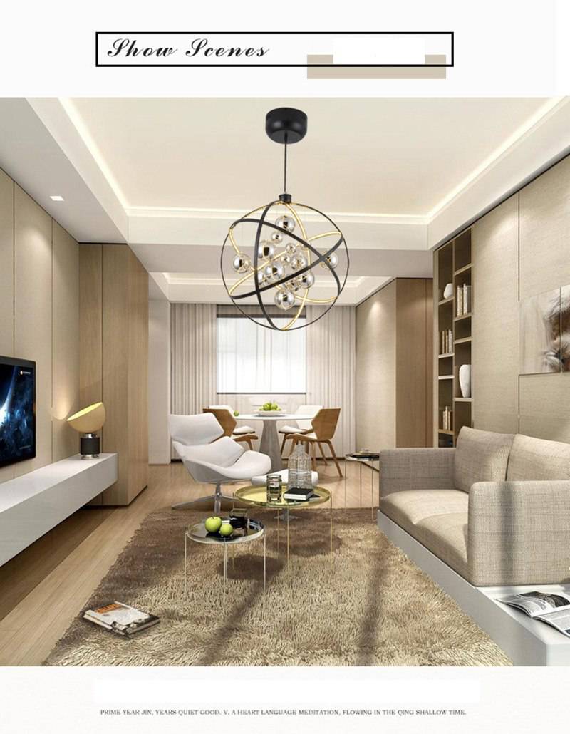 Suspension LED design Sphère Noire | Marco Lucetti