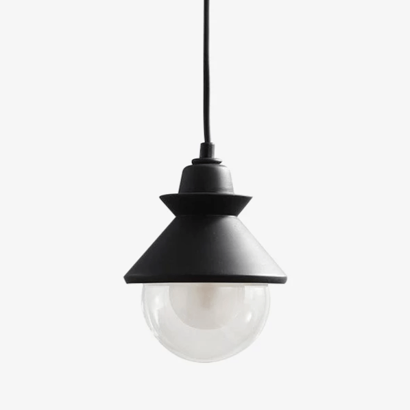 Suspension LED "Triangle Lumineux" en métal et verre