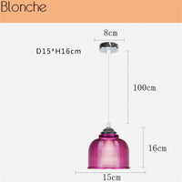Suspension LED Design Verre Coloré | Marco Lucetti Rose - B