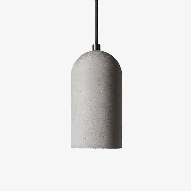 Suspension LED Vintage en Ciment - Pipe Arrondie