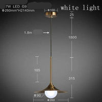 Suspension LED dorée avec abat-jour chapeau Creative | Marco Lucetti Froide