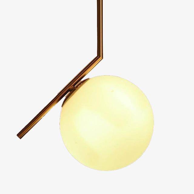 Suspension LED Dorée avec Boule en Verre | Marco Lucetti