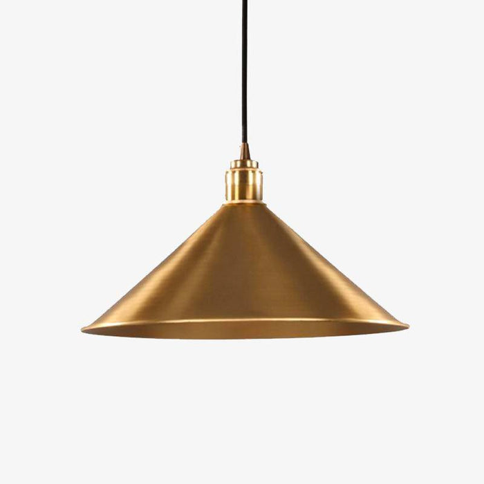 Suspension LED dorée en cône - Design rétro | Marco Lucetti
