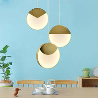 Suspension LED Dorée en Formes Arrondies | Marco Lucetti