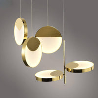 Suspension LED Dorée en Formes Arrondies | Marco Lucetti