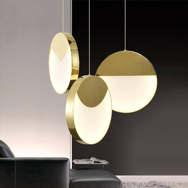 Suspension LED Dorée en Formes Arrondies | Marco Lucetti