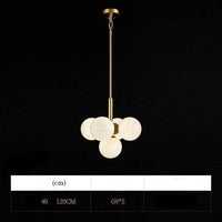 Suspension LED Dorée en Marbre | Marco Lucetti 40 x 120cm