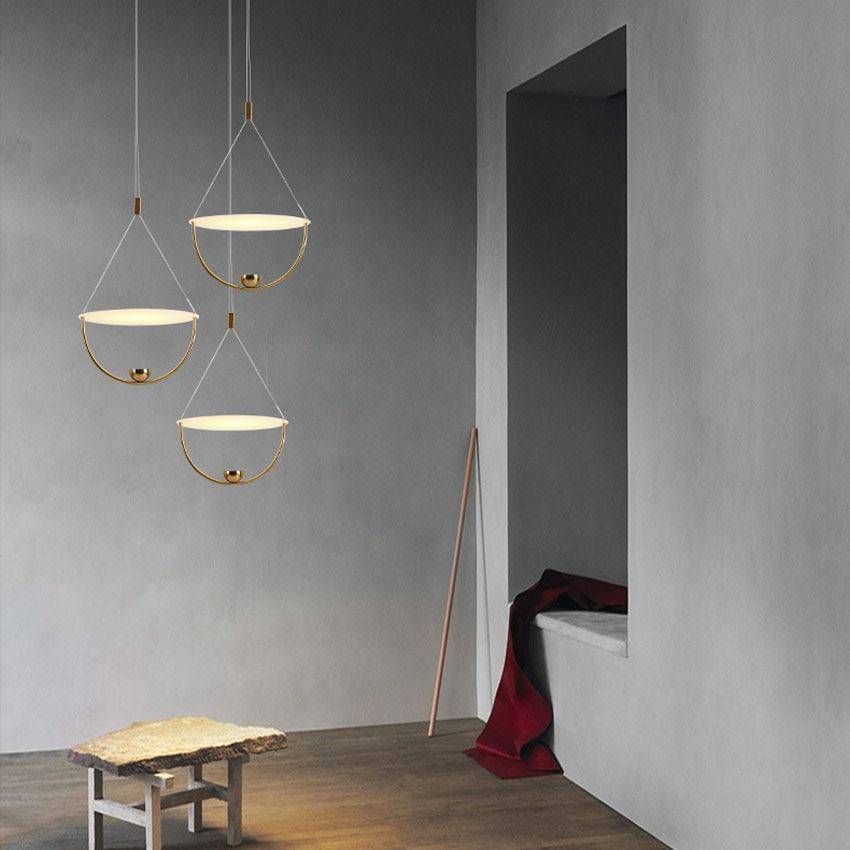 Suspension LED dorée : Fly Design | Marco Lucetti