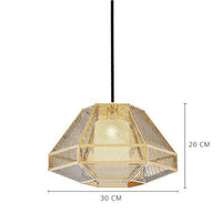 Suspension LED dorée géométrique Ultra-Modern | Marco Lucetti 30cm