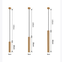 Suspension LED Dorée Melania | Marco Lucetti Tube 200mm