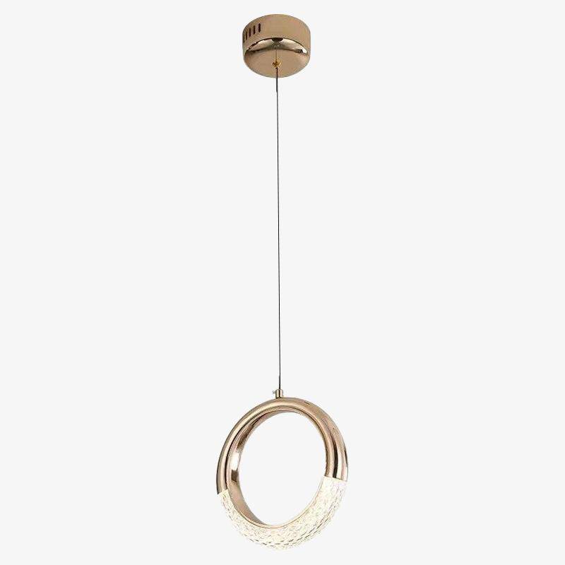 Suspension LED Dorée Ring Light | Marco Lucetti