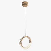 Suspension LED Dorée Ring Light | Marco Lucetti