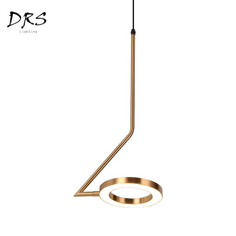 Suspension LED Dorée Rondelle | Marco Lucetti