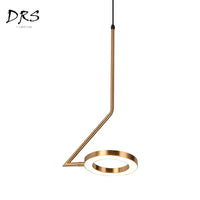 Suspension LED Dorée Rondelle | Marco Lucetti