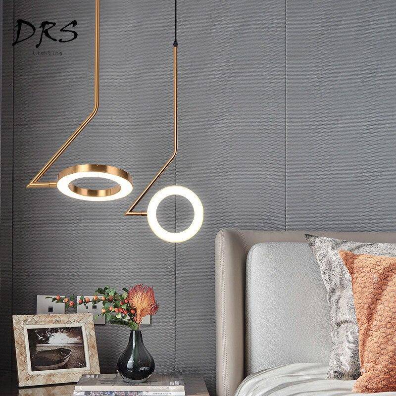 Suspension LED Dorée Rondelle | Marco Lucetti