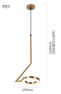 Suspension LED Dorée Rondelle | Marco Lucetti