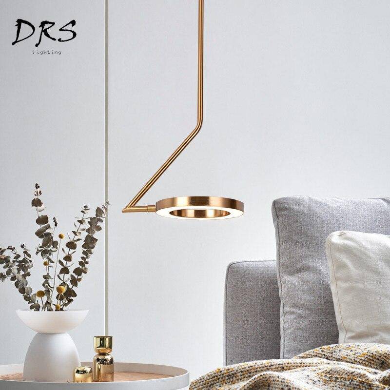 Suspension LED Dorée Rondelle | Marco Lucetti