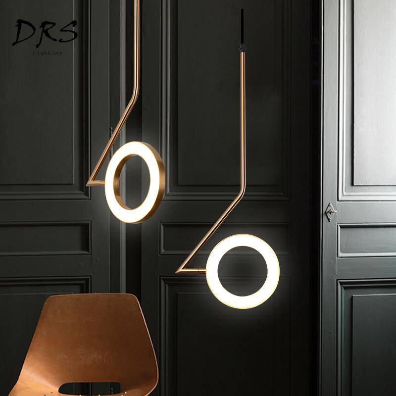 Suspension LED Dorée Rondelle | Marco Lucetti