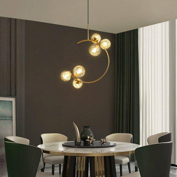 Suspension LED dorée « Shadow Circle » | Marco Lucetti