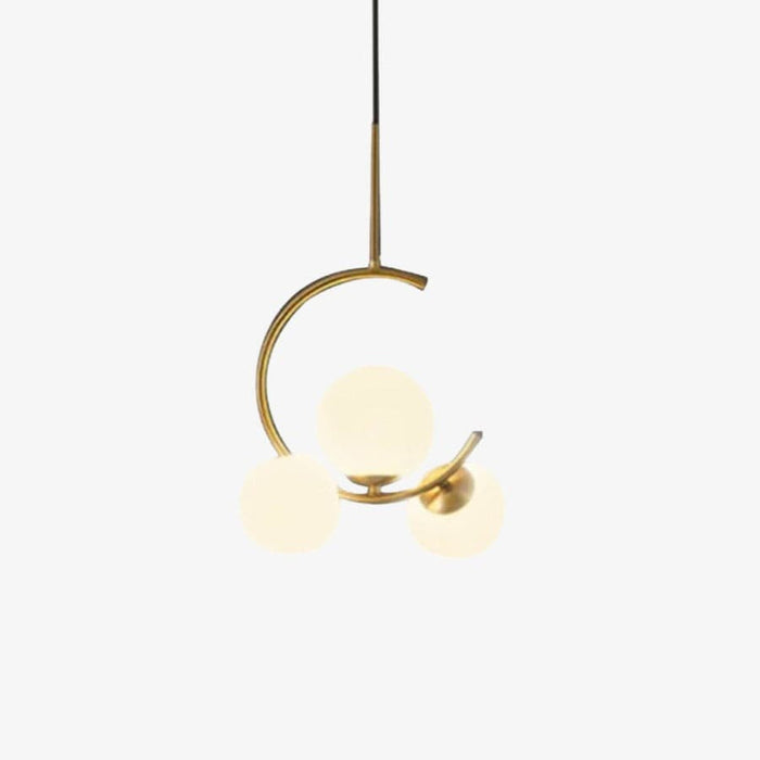 Suspension LED dorée « Shadow Circle » | Marco Lucetti A - Blanc