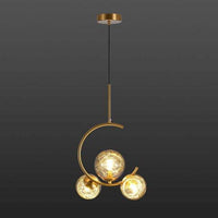 Suspension LED dorée « Shadow Circle » | Marco Lucetti A - Transparent