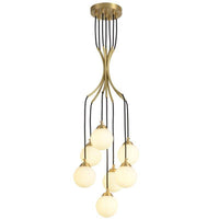 Suspension LED dorée Spiral | Marco Lucetti