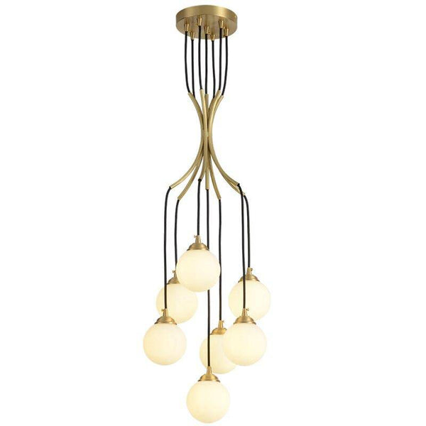 Suspension LED dorée Spiral | Marco Lucetti