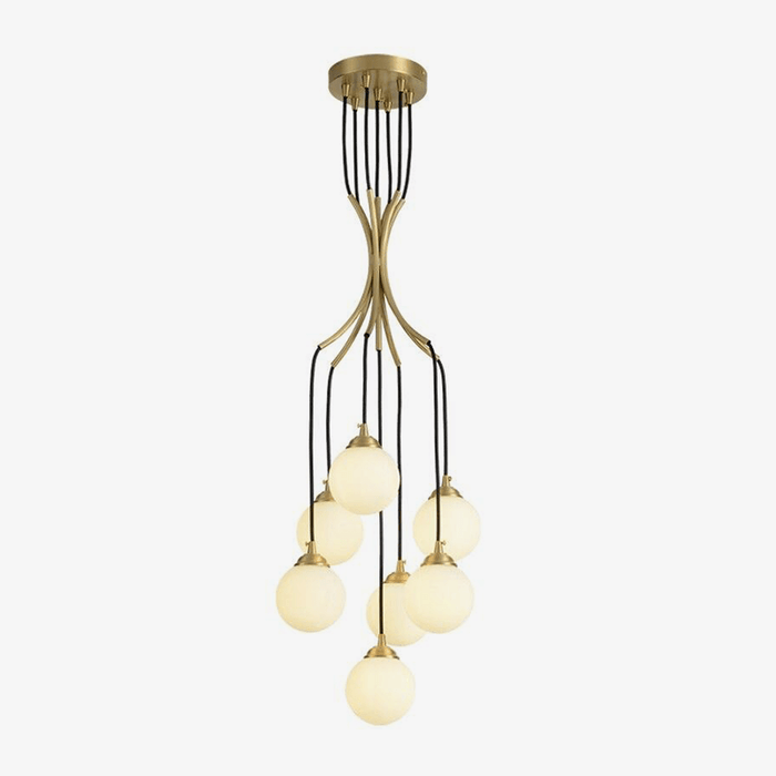 Suspension LED dorée Spiral | Marco Lucetti