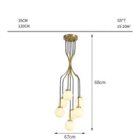 Suspension LED dorée Spiral | Marco Lucetti 35 x 200cm