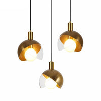 Suspension LED dorée style chic Greedy | Marco Lucetti