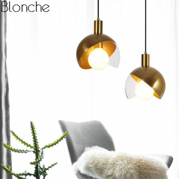 Suspension LED dorée style chic Greedy | Marco Lucetti