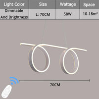Suspension LED Double Boucles Blanche | Marco Lucetti