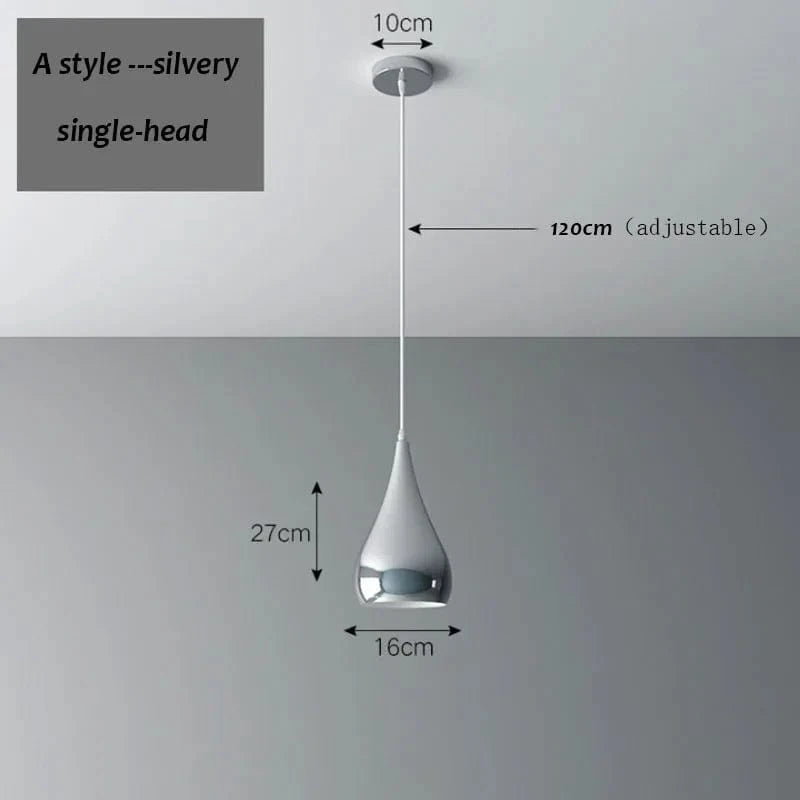 Suspension LED élégante à triple tête | Marco Lucetti A style - tête unique / Blanc chaud
