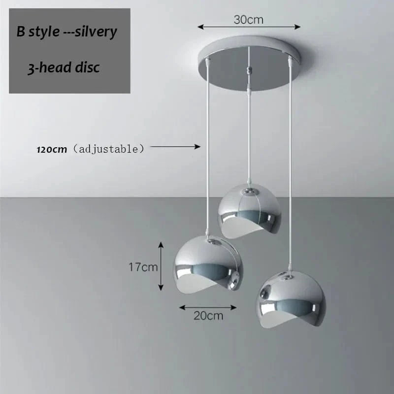 Suspension LED élégante à triple tête | Marco Lucetti Style B -3 têtes dis / Blanc froid