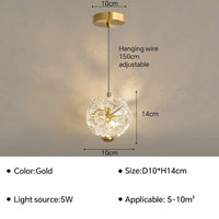 Suspension LED élégante pour votre salon, salle à manger ou cuisine | Marco Lucetti Or B / Blanc chaud (pas de RC)