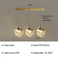 Suspension LED élégante pour votre salon, salle à manger ou cuisine | Marco Lucetti Or C 3P / Blanc chaud (pas de RC)