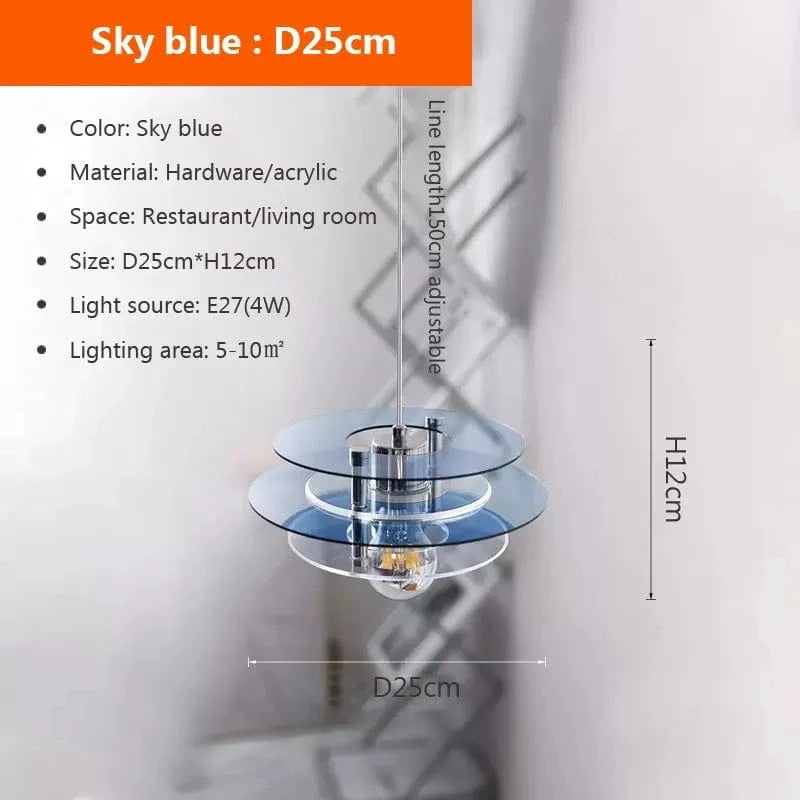 Suspension LED en acrylique - Collection Éclat Unique | Marco Lucetti 25 cm Bleu B / Blanc froid