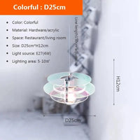 Suspension LED en acrylique - Collection Éclat Unique | Marco Lucetti 25 cm Coloré / Blanc froid