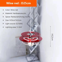 Suspension LED en acrylique - Collection Éclat Unique | Marco Lucetti 25 cm Rouge / Blanc froid